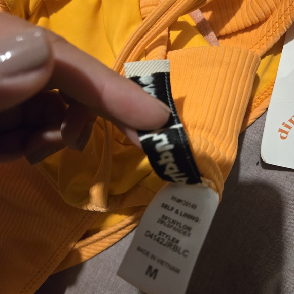 Orange Ribbed Bikini Set - Picture 4 of 4